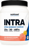 Nutricost Intra-Workout, botella frontal, energía para entrenamientos intensos.