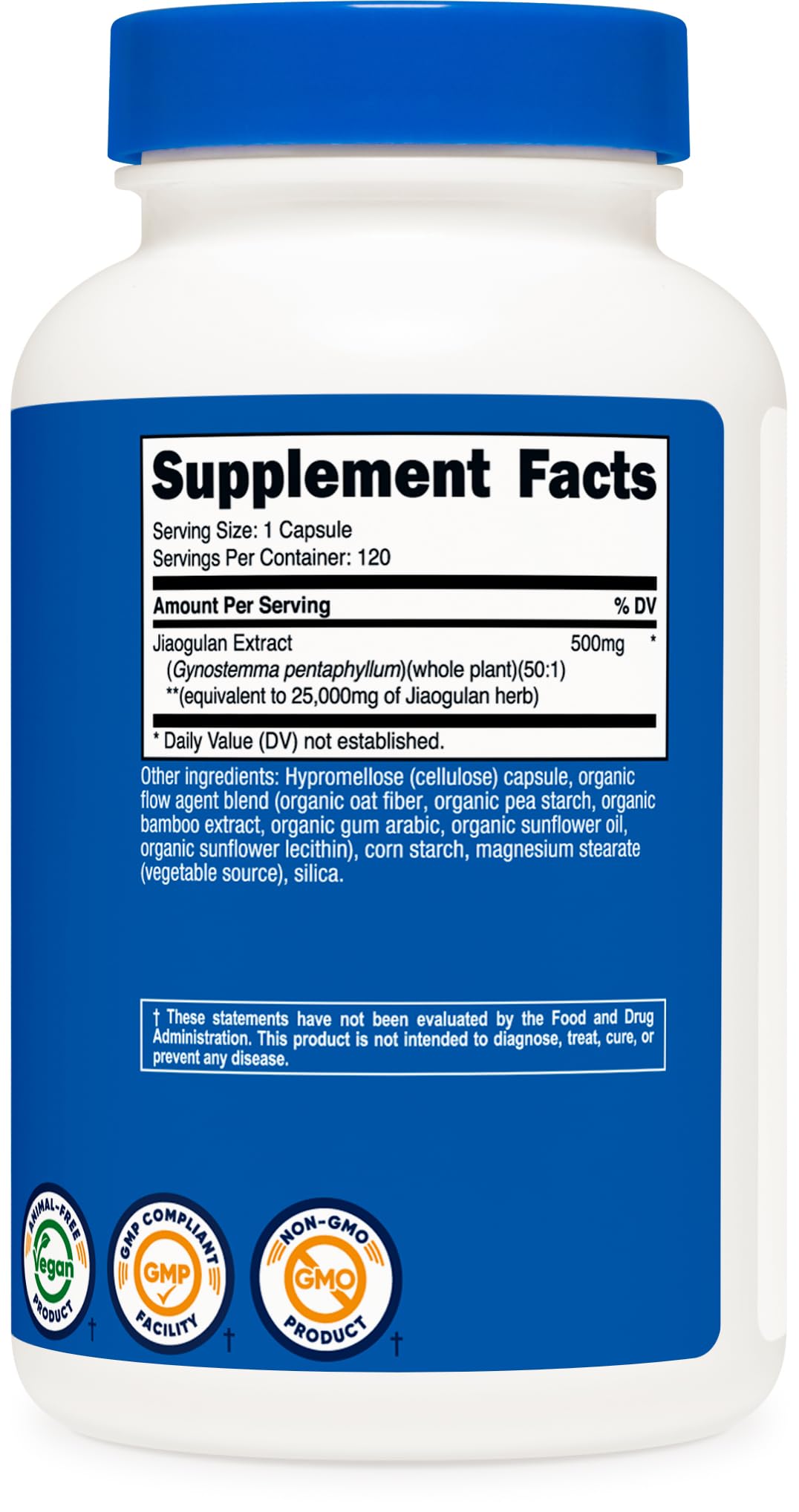 Uso diario con Nutricost extracto de Jiaogulan, posible apoyo.