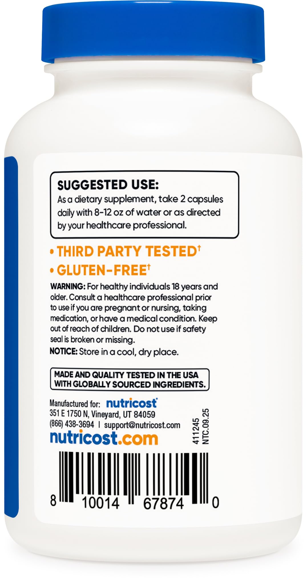 Nutricost Keratina Hidrolizada proceso de fabricación, calidad verificada