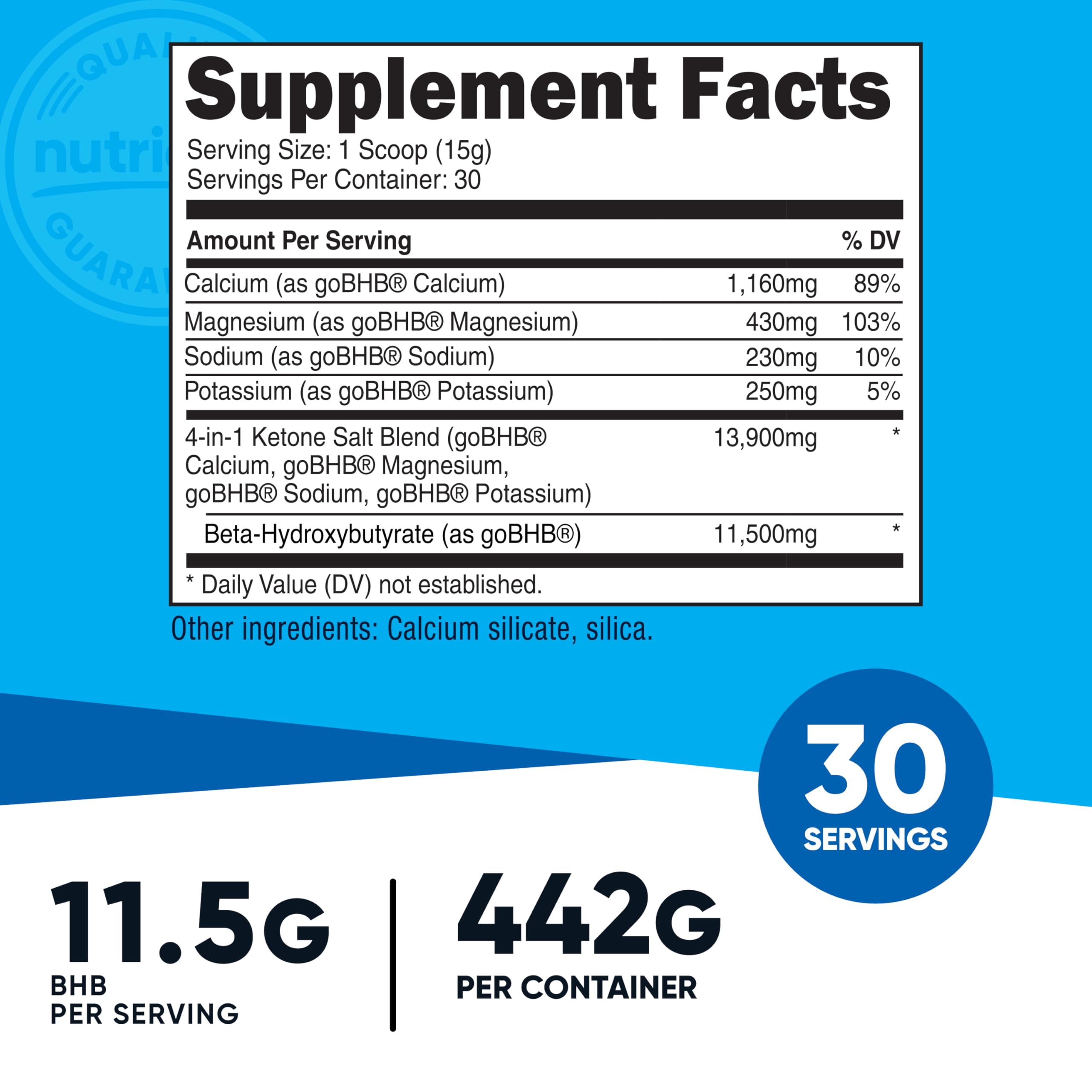 Nutricost Keto BHB salts: cucharita incluida para porciones sencillas.
