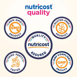 Nutricost gominolas melatonina para niños: etiqueta NSF GMP FDA visible