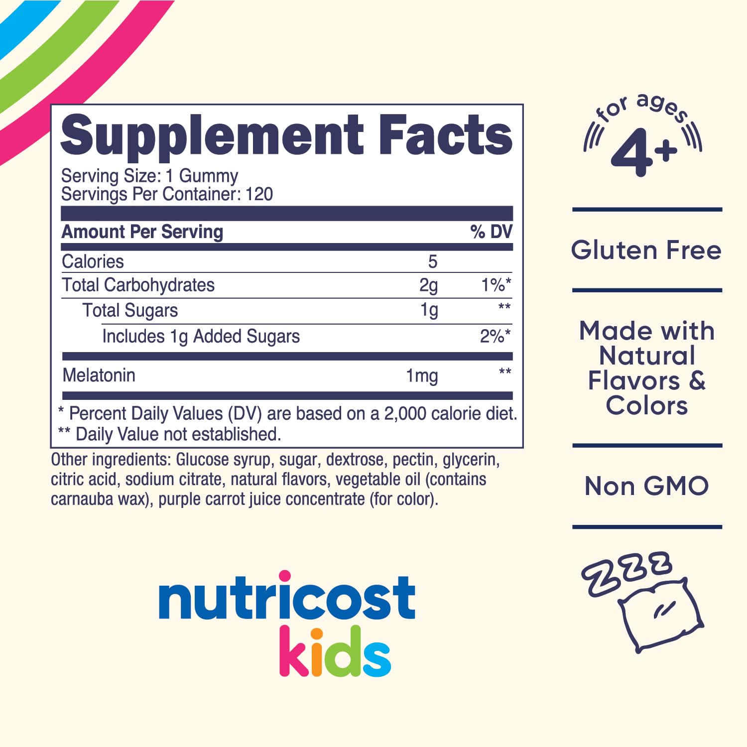 Nutricost gominolas melatonina para niños: sabor fresa listo para consumir