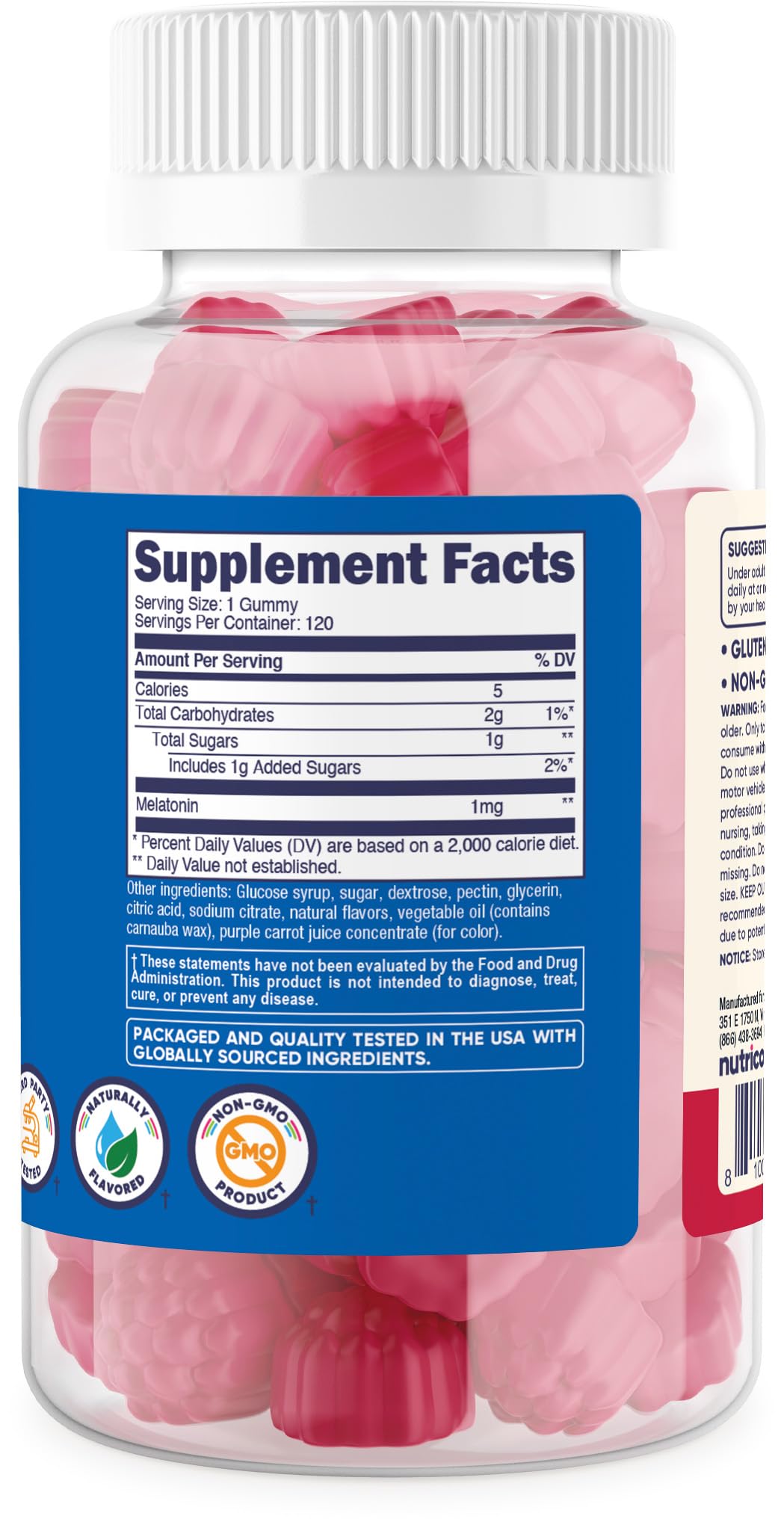 Nutricost gominolas melatonina para niños: textura suave y sabor natural