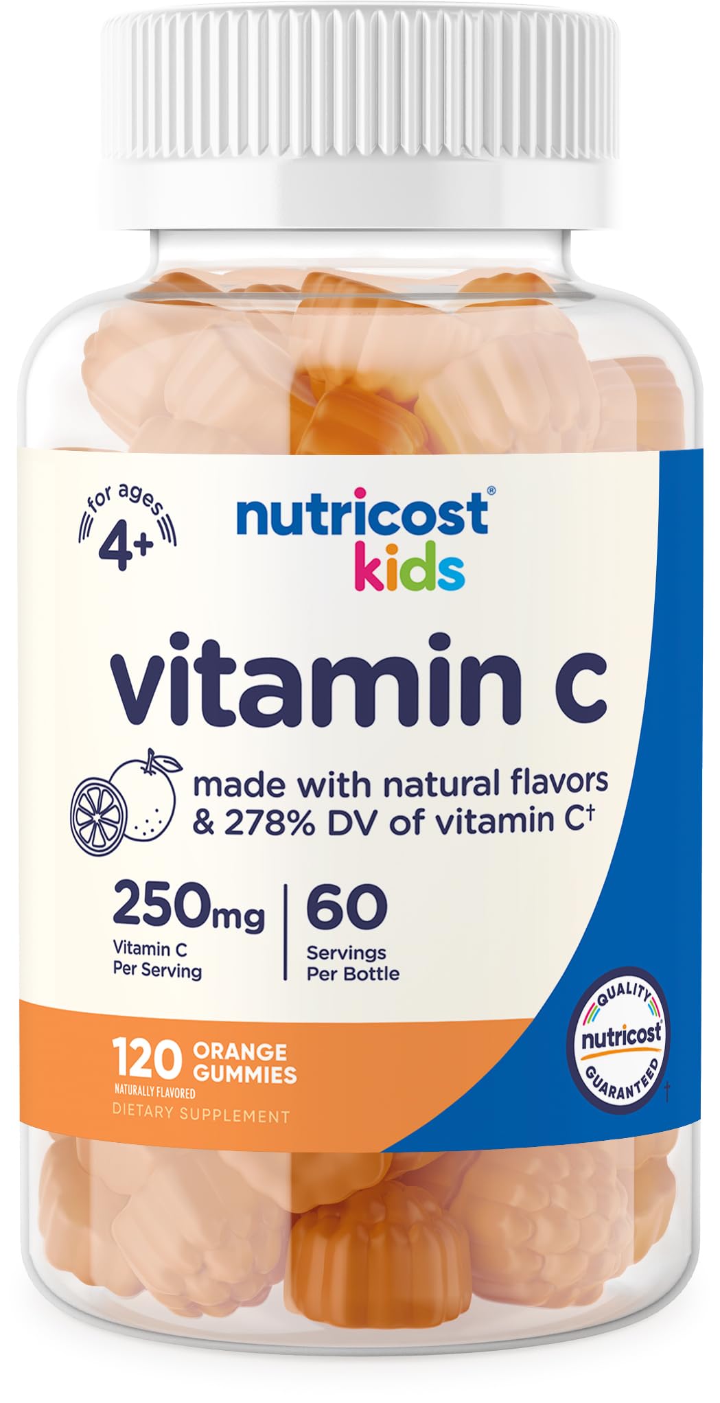 Nutricost Gomitas de Vitamina C para Niños frasco: opción conveniente para dosis diarias
