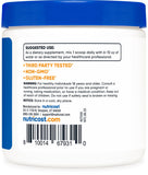 Nutricost L-Carnitina Tartrato Polvo, etiqueta con certificaciones NSF GMP FDA.