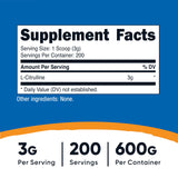 Nutricost L-Citrulina Base porciones 200 para plan de entrenamiento
