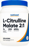 Nutricost L-Citrulina Malato 600 g en bote para entrenamientos sostenidos