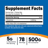 Cucharilla de 5 g para porciones de Nutricost L-Glutamina, fácil de medir