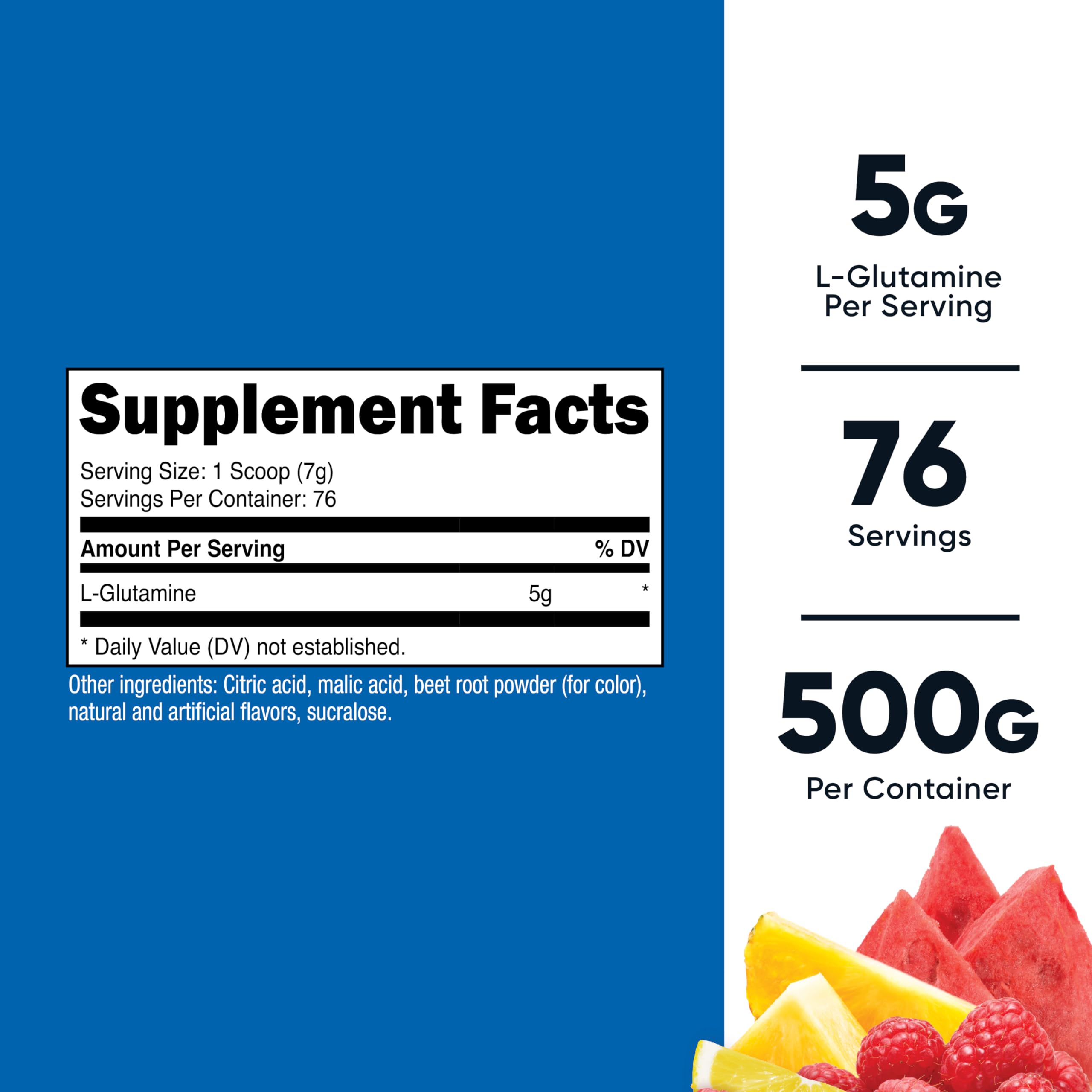 Nutricost L-Glutamina cucharilla medidora de 5 g para porciones constantes