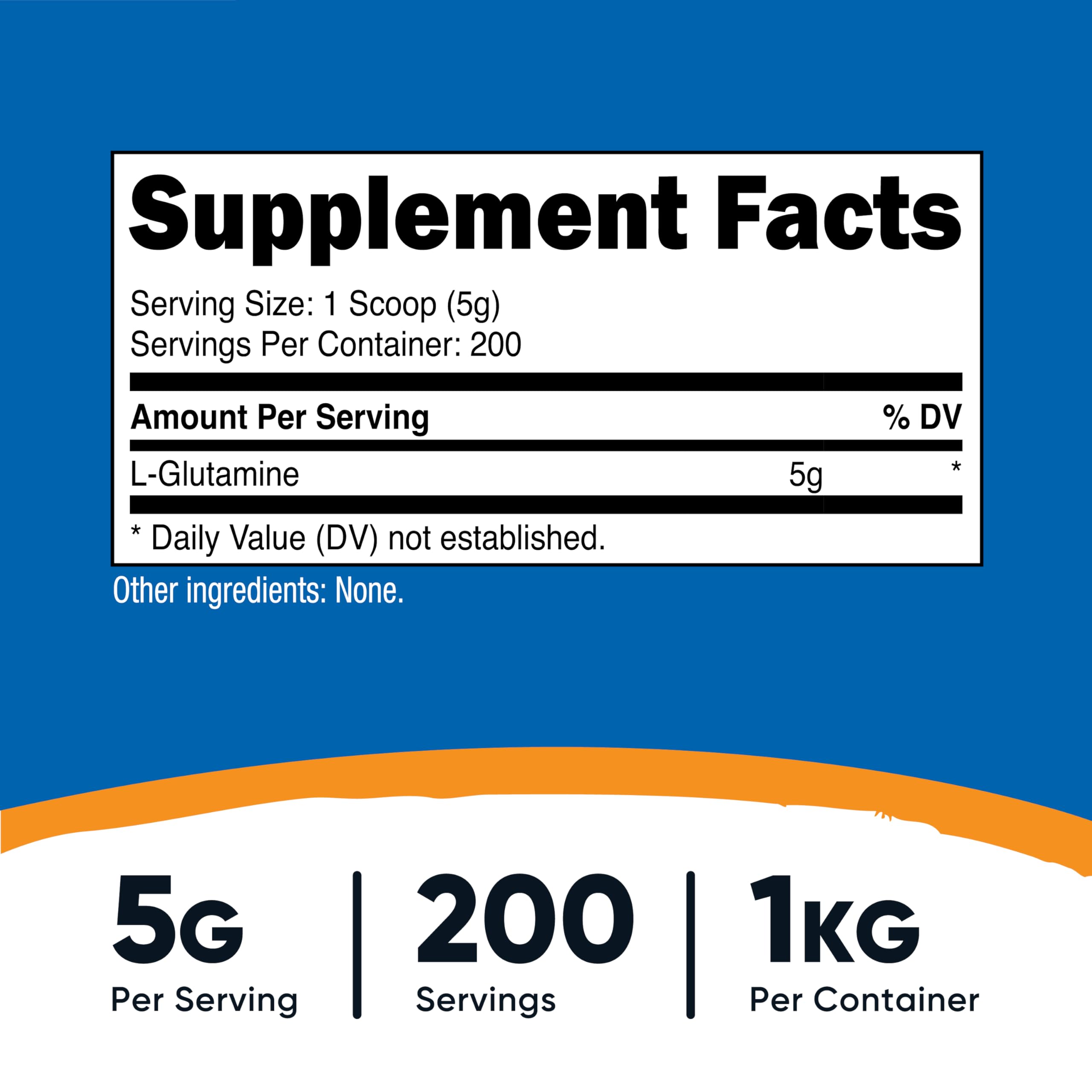 Nutricost L-Glutamina con dosificador, medición precisa para entrenamientos.