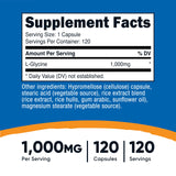 Cápsulas vegetarianas Nutricost L-Glycine, sin OGM y sin gluten, adecuadas para dietas