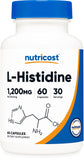 Nutricost L-Histidina: cápsulas de 1200 mg para uso diario