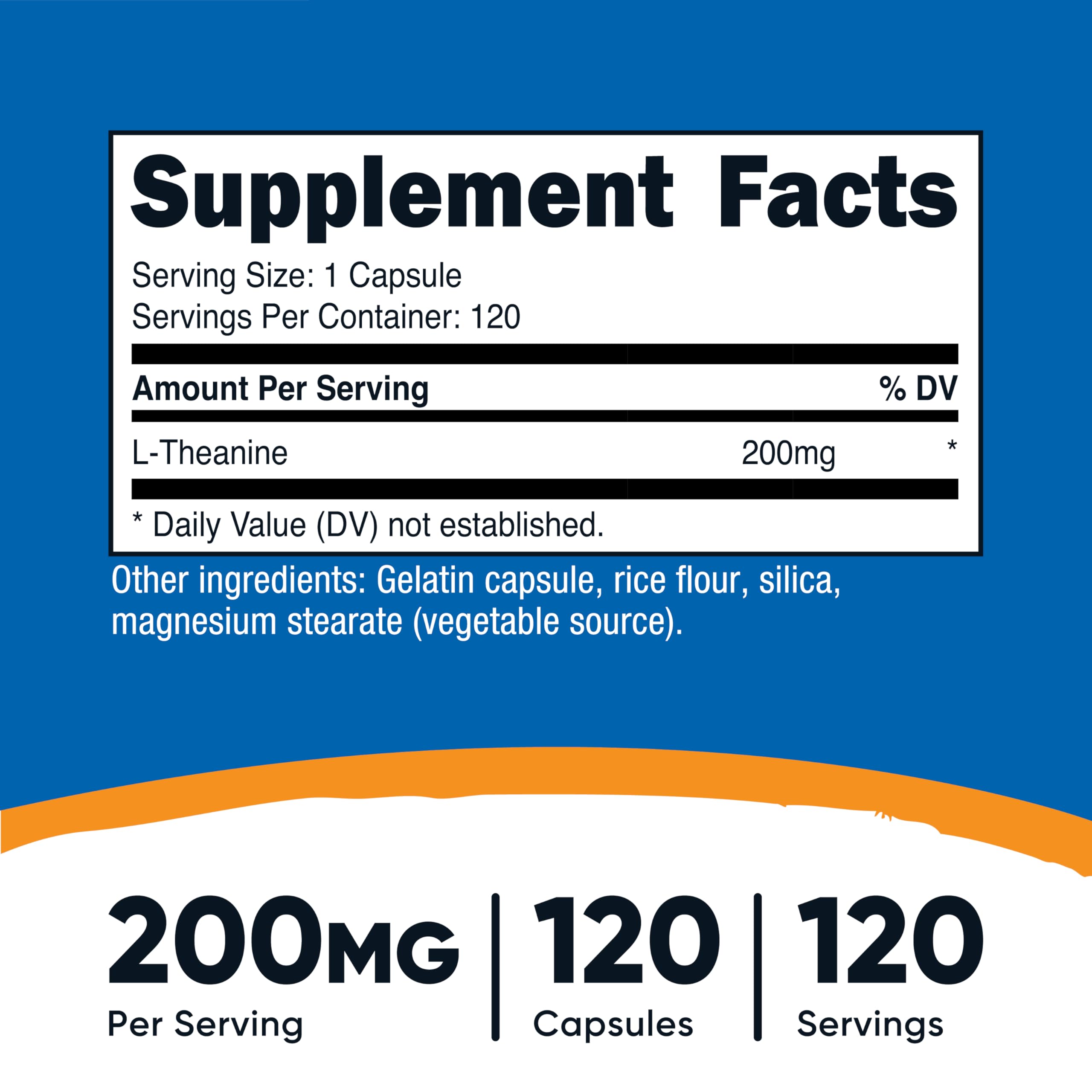 Nutricost L-Theanine: cápsulas de 200 mg para enfoque suave
