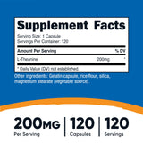 Nutricost L-Theanine: cápsulas de 200 mg para enfoque suave