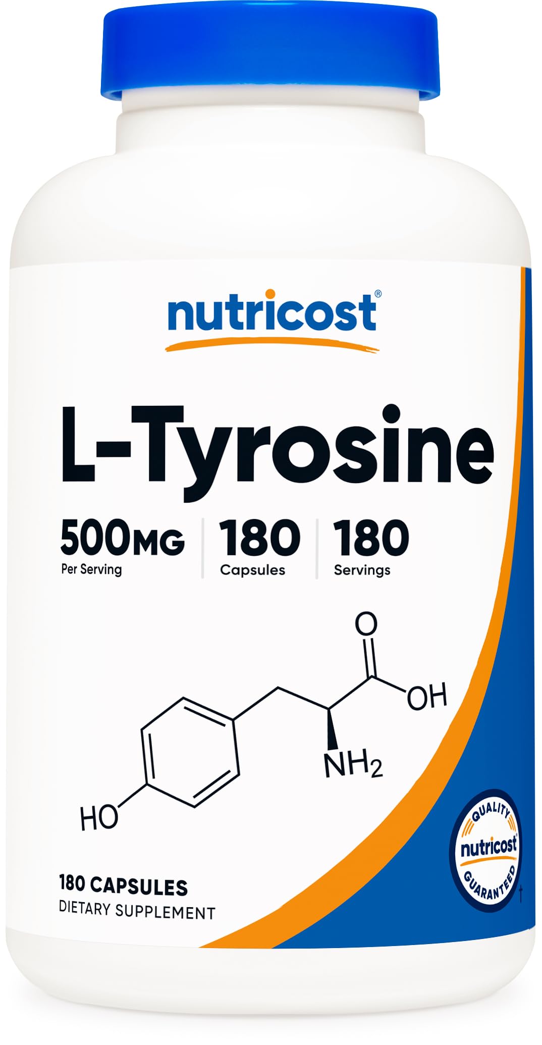 Nutricost L-Tirosina 500 mg botella: útil para la concentración diaria