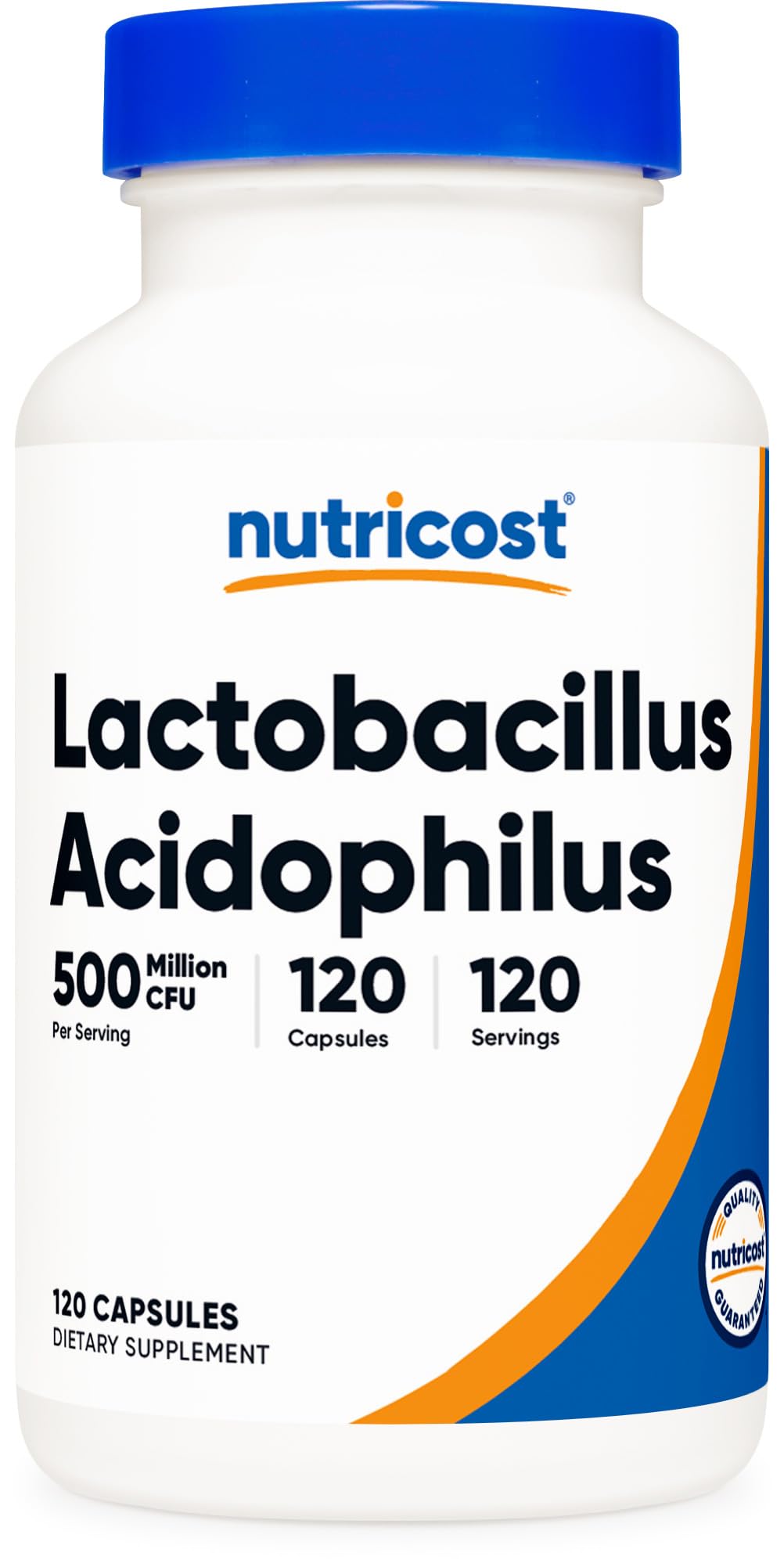 Nutricost Lactobacillus Acidophilus cápsulas: 500 millones CFU para apoyo intestinal