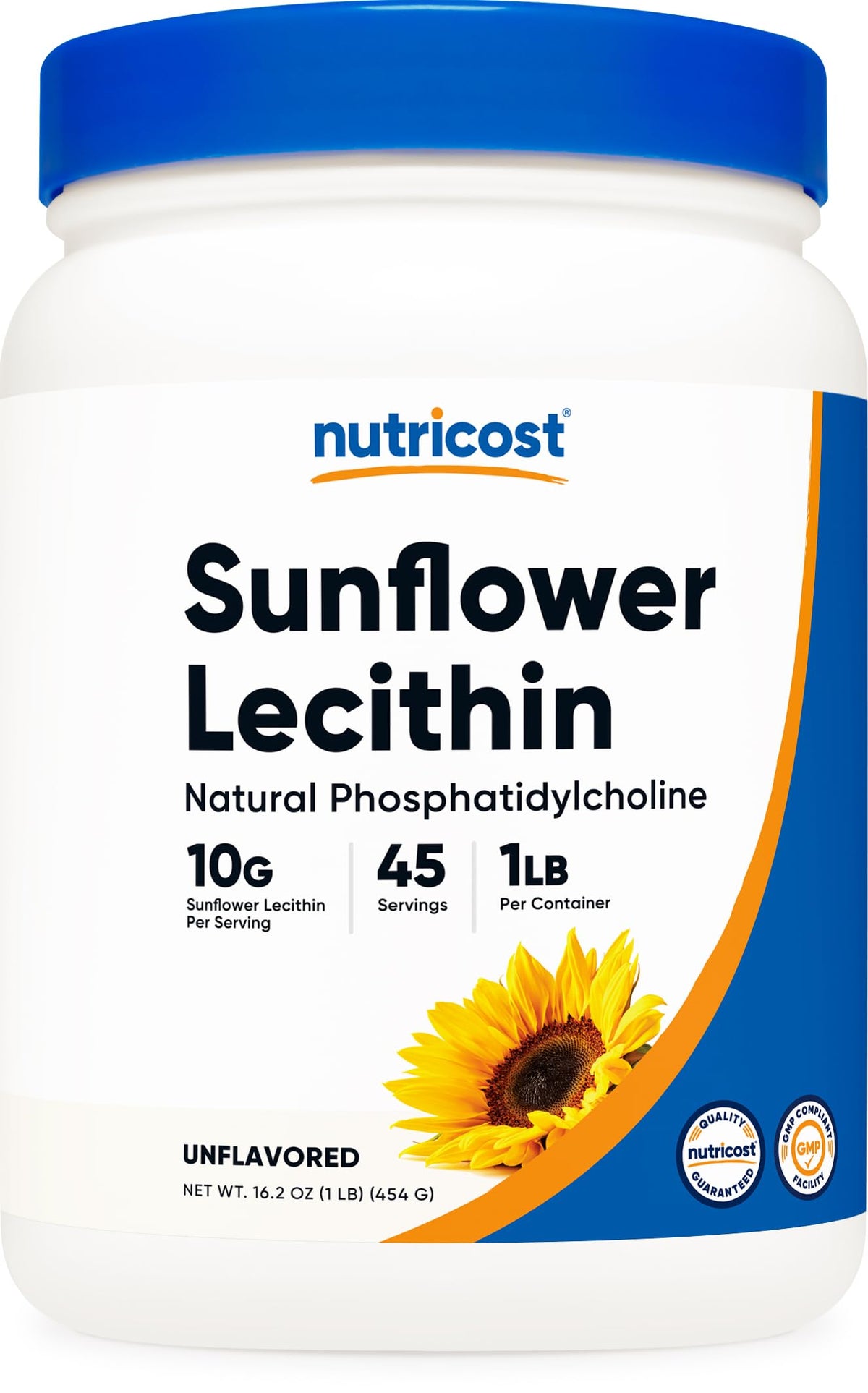 Nutricost Lecitina de girasol en bote, polvo suave para emulsificar bebidas vegetales