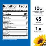 Nutricost Lecitina de girasol, polvo fino listo para mezclar en batidos y recetas
