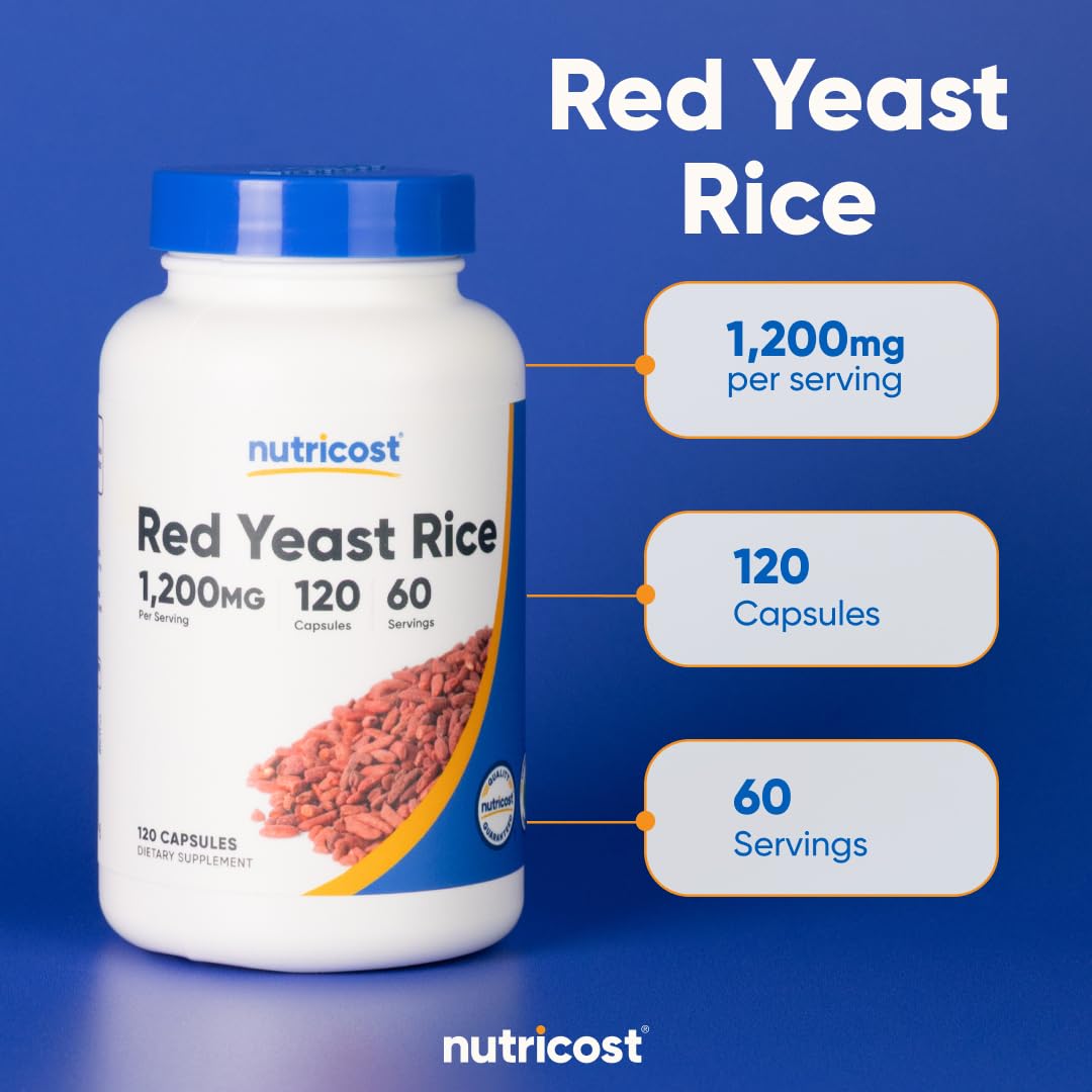 Nutricost Levadura Roja 1200 mg, tapa segura para un cierre confiable de cápsulas