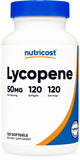 Nutricost Licopeno 50 mg, frasco de 120 cápsulas, antioxidante para la rutina diaria