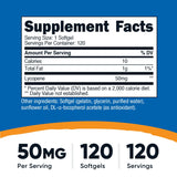 Nutricost Licopeno 50 mg, cápsulas dentro de una caja, envase claro