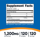 Nutricost aceite de linaza 1200 mg: cápsulas blandas como fuente de ácidos grasos beneficiosos.