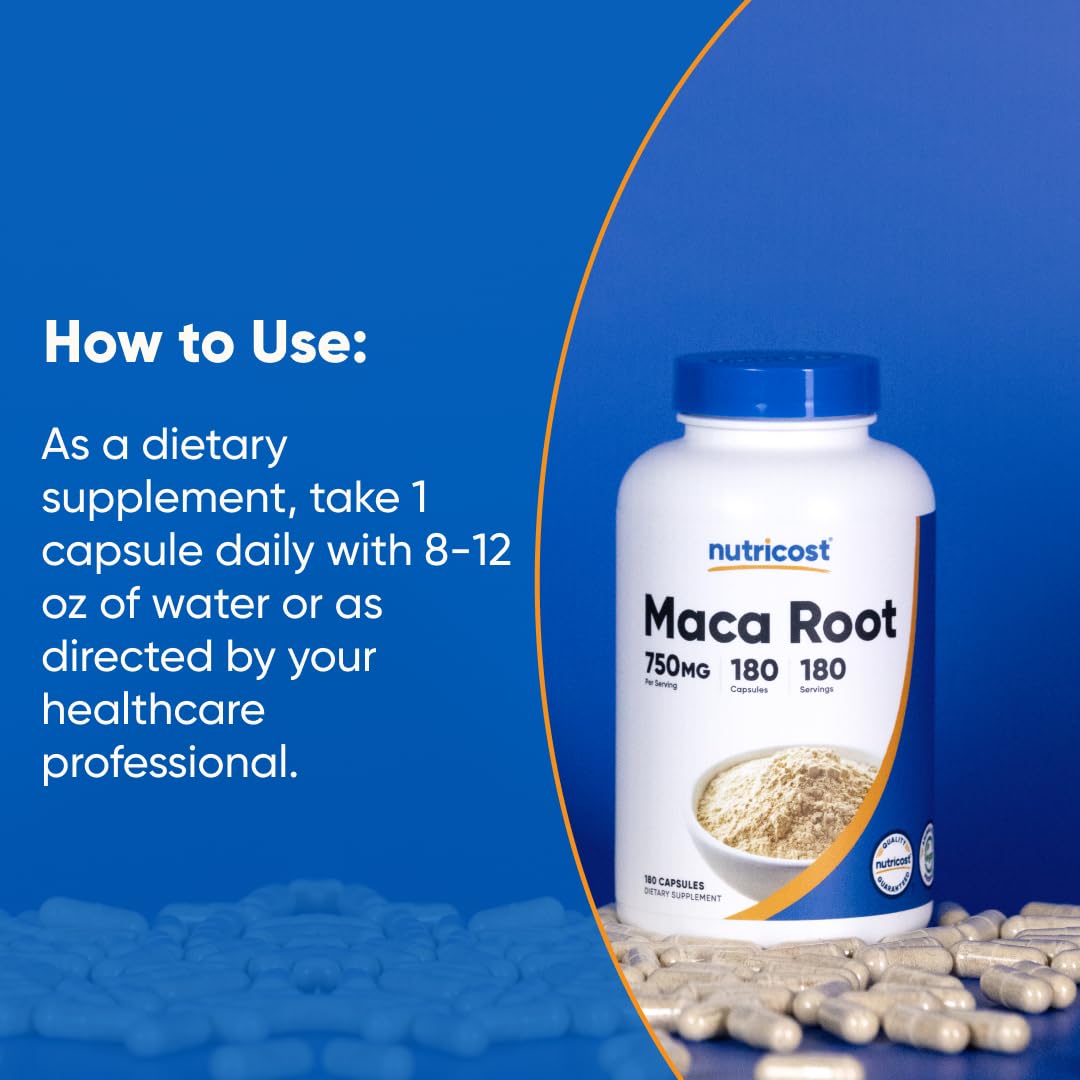 Nutricost Maca: origen peruano destacando maca orgánica.
