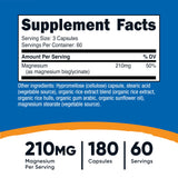 Etiqueta de Nutricost Magnesio Glicinato mostrando pureza y calidad.