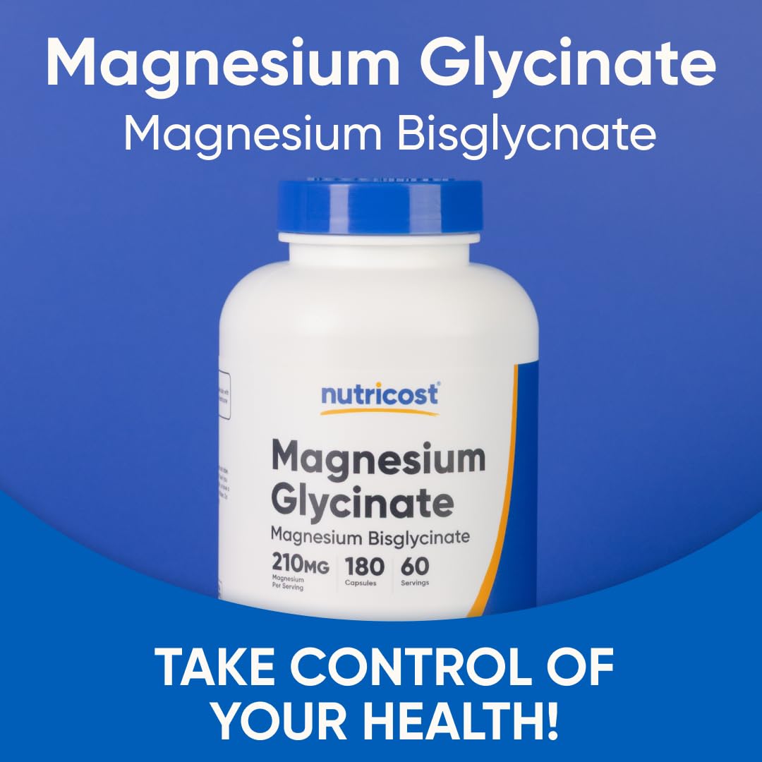 Opciones de tamaño Nutricost Magnesio Glicinato para adaptar tu rutina.