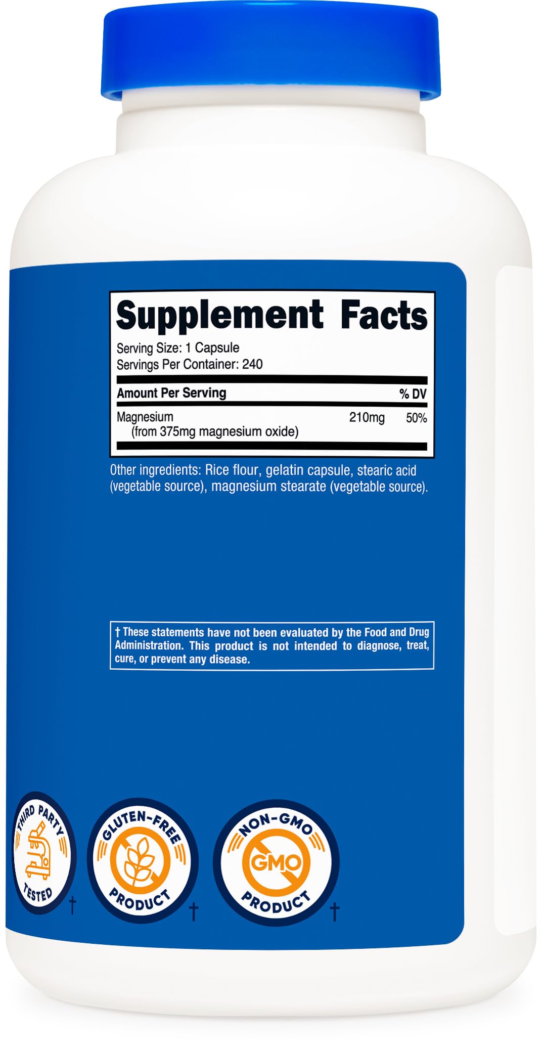Nutricost Magnesium Oxide 375mg, botella en casa, opción práctica.