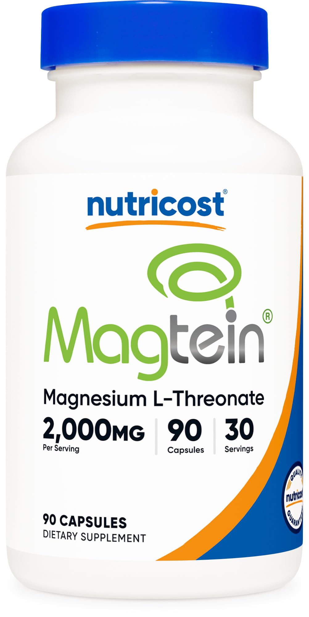 Nutricost Magtein 2000 mg envase de cápsulas para uso diario
