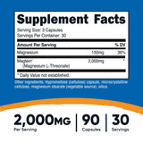 Nutricost Magtein etiqueta clara del producto