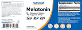 Nutricost Melatonina 10 mg, certificado por NSF y GMP para seguridad