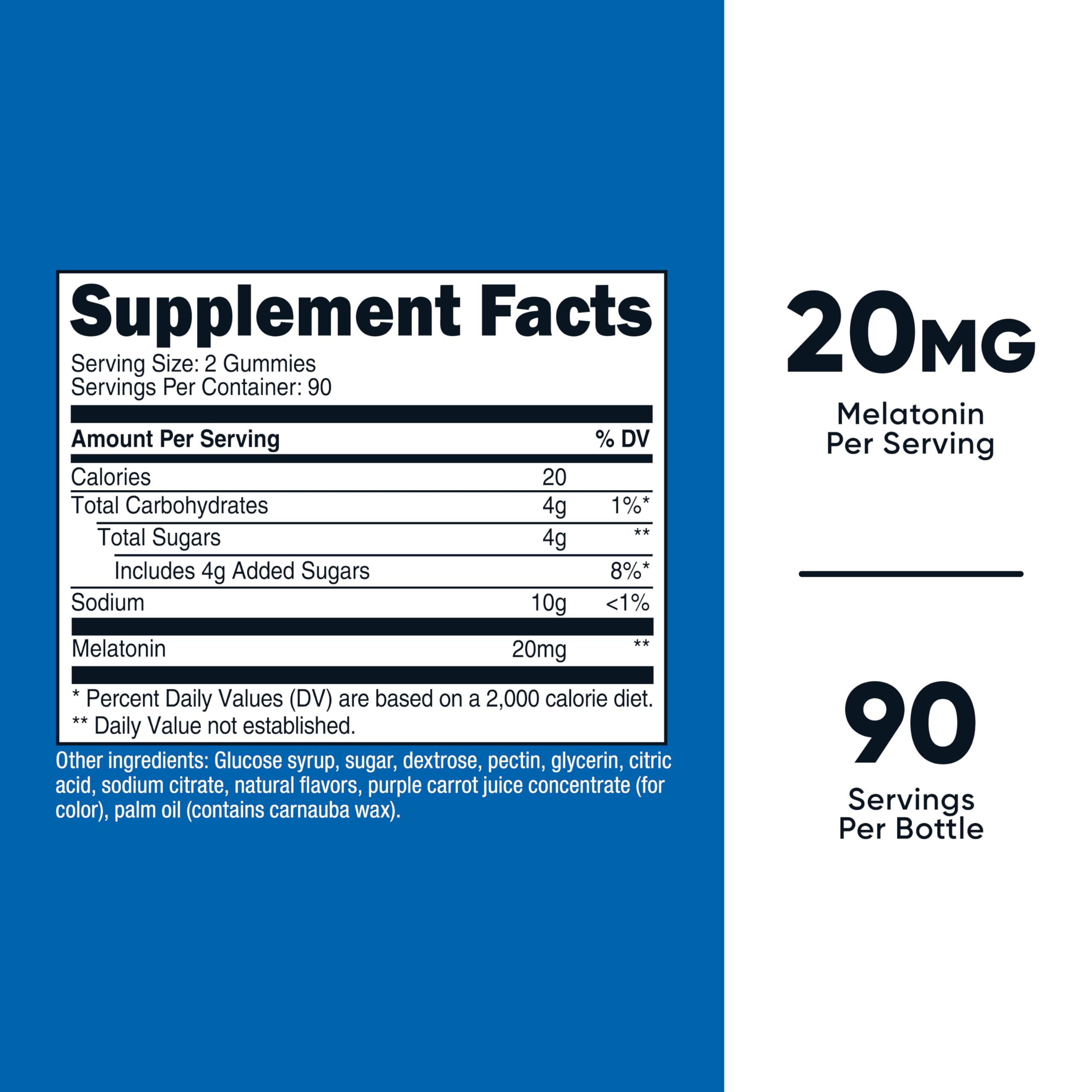 Nutricost Melatonina Gominolas fresa etiqueta: ingredientes sin alérgenos.