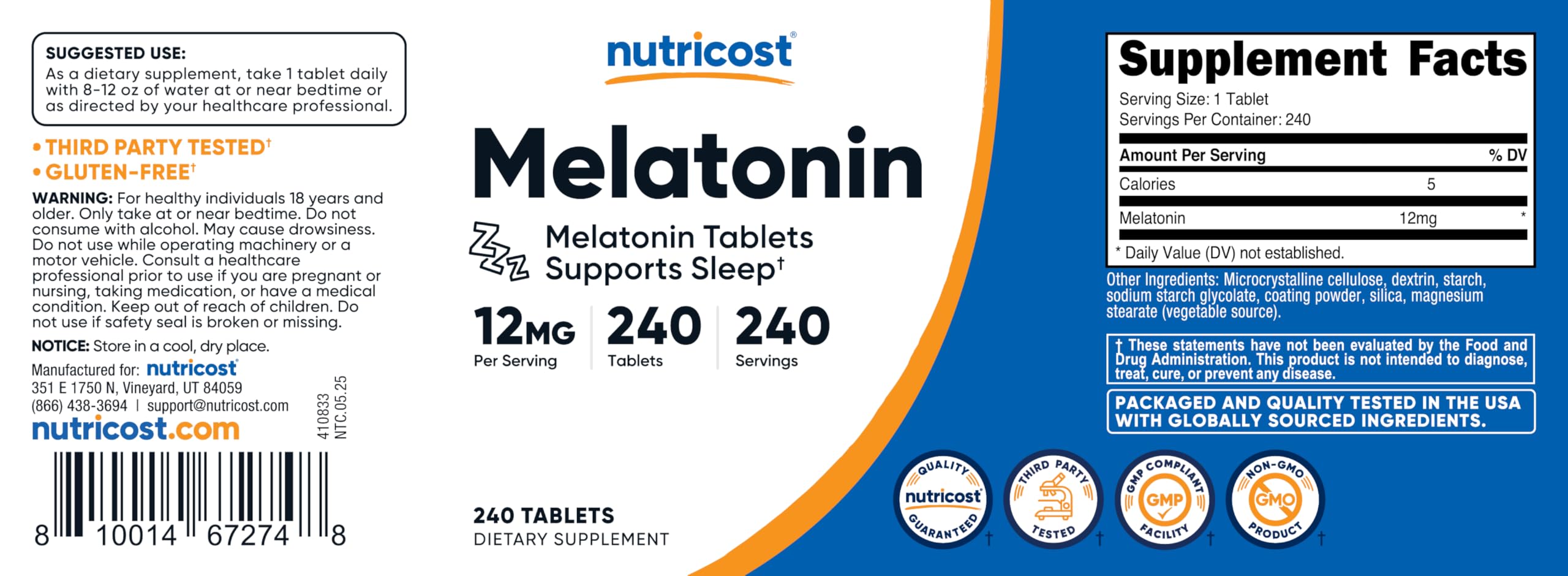 Nutricost Melatonina, escena nocturna en dormitorio para relajación