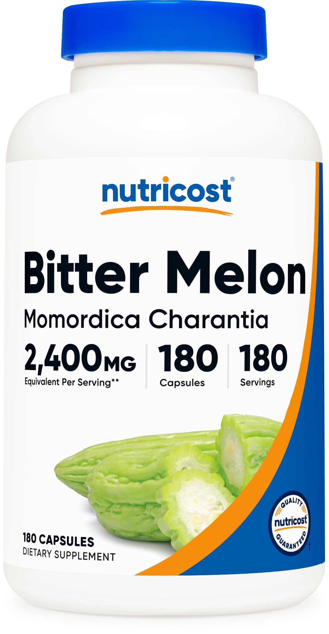 Nutricost Melón Amargo. botella con extracto, cápsulas fáciles de tomar.