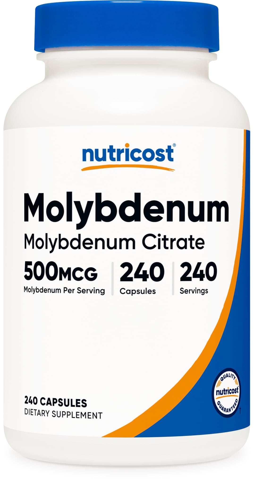 Nutricost Molibdeno Citrato, cápsulas veganas para apoyo diario de bienestar