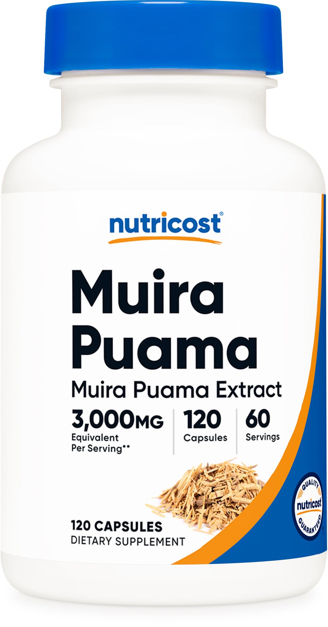 Nutricost Muira Puama cápsulas: presentación de 60 porciones para uso diario
