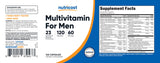 Nutricost Multivitamin Hombre, ingredientes clave: apoyo nutricional diario.