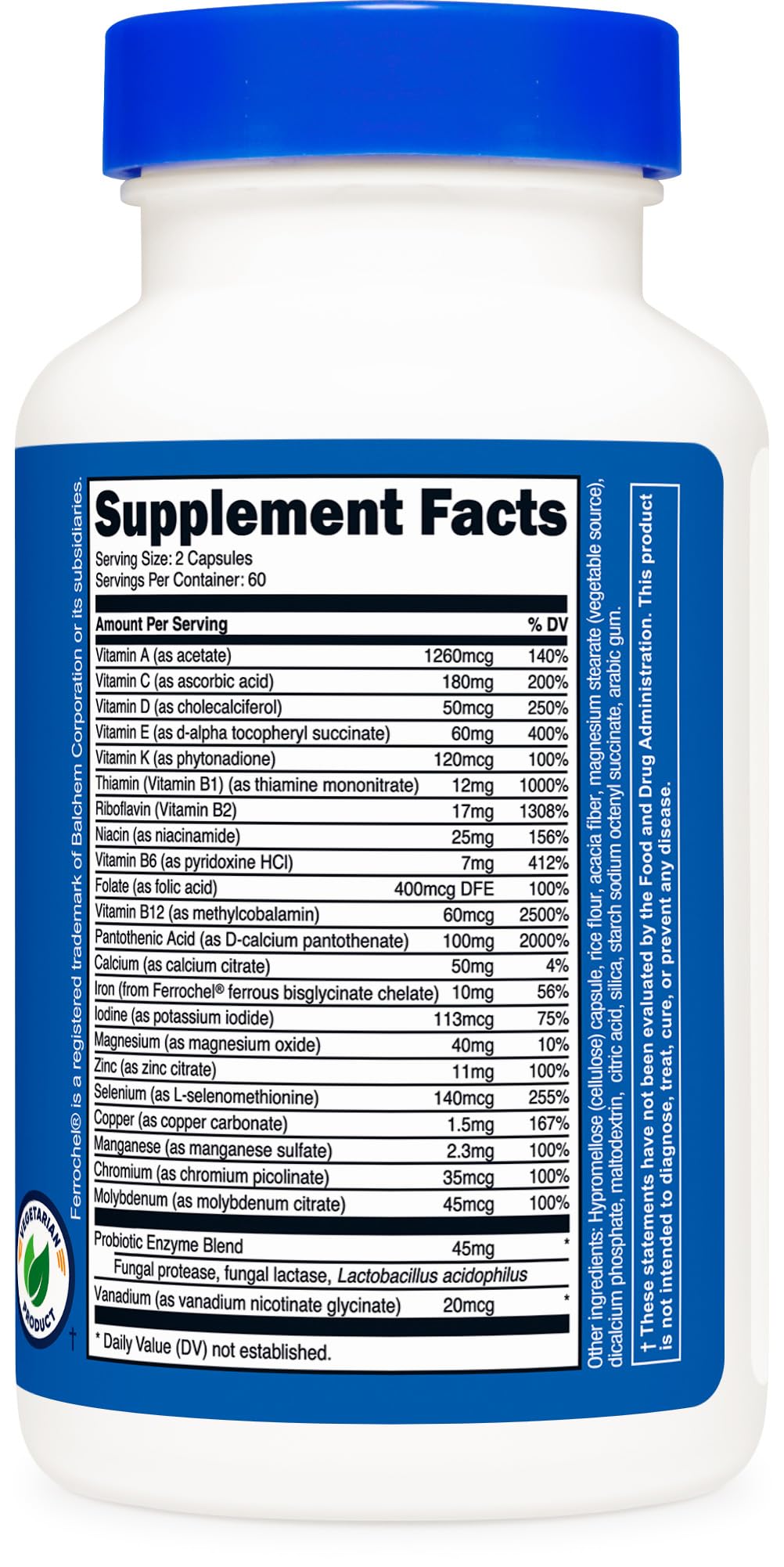 Uso diario recomendado: cápsula de Nutricost para apoyo nutricional