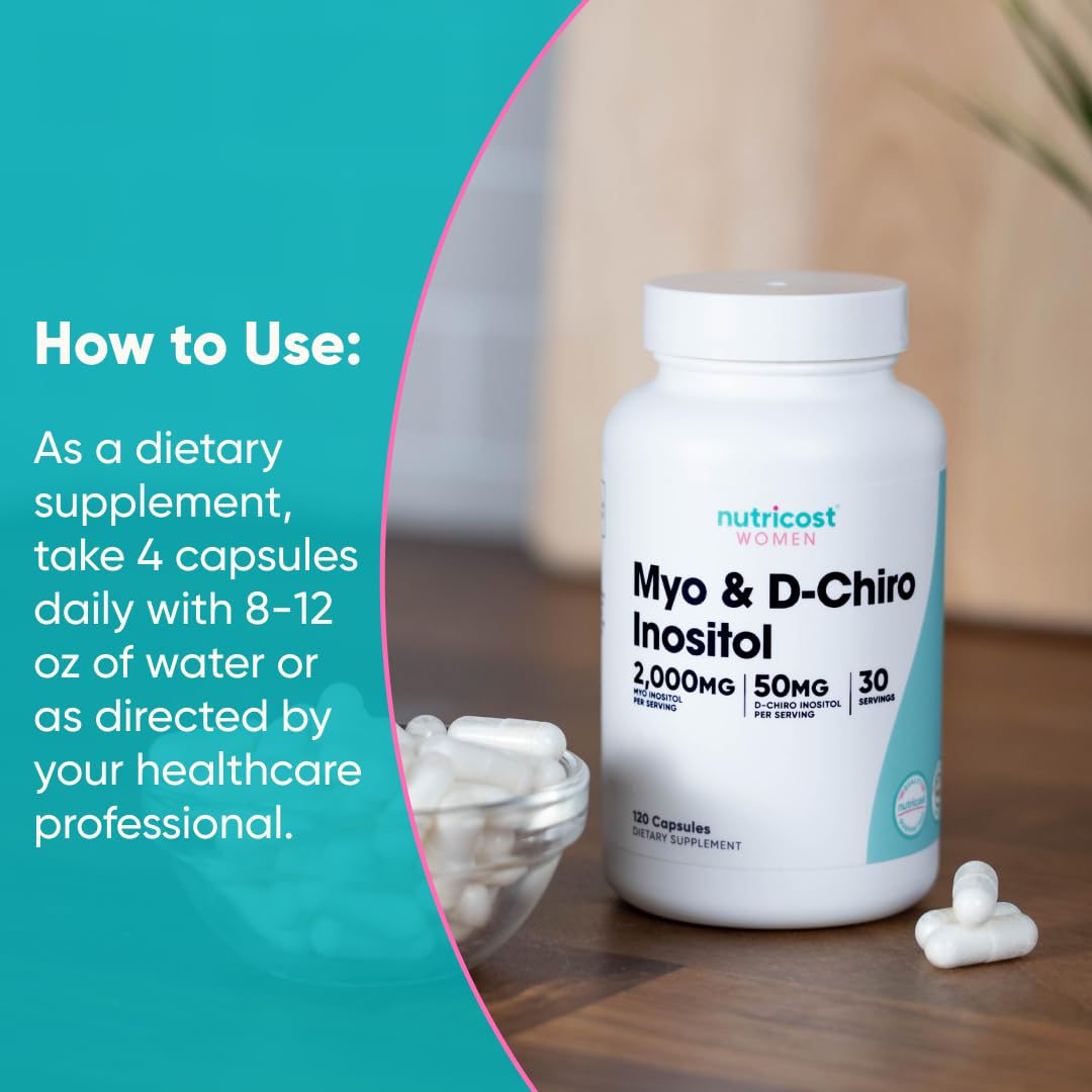 Nutricost Myo Inositol dosis por servicio, fácil de incorporar a la rutina.