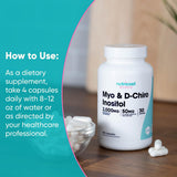Nutricost Myo Inositol dosis por servicio, fácil de incorporar a la rutina.