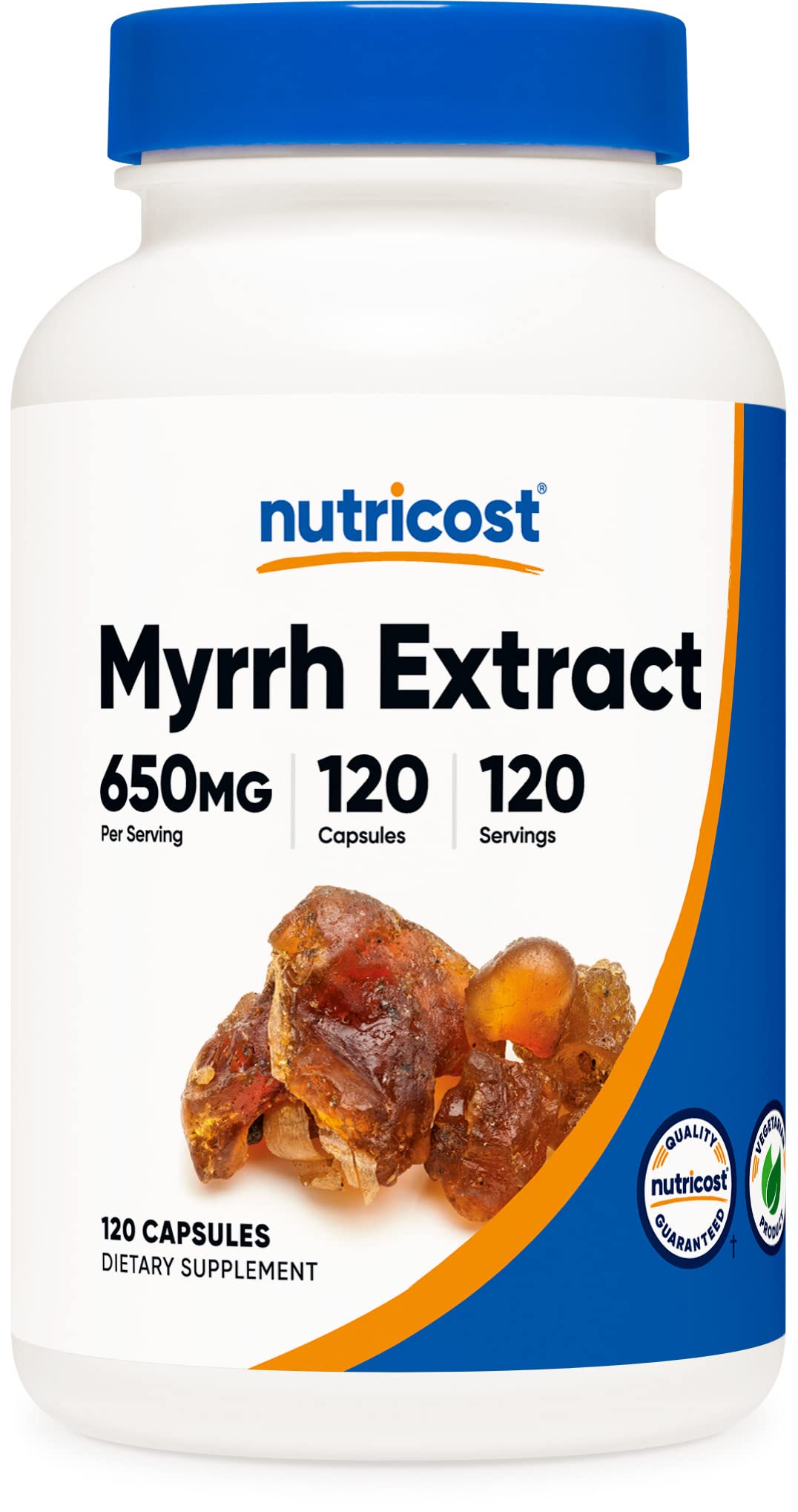 Nutricost Myrrh Extract, botella de cápsulas, uso diario para bienestar