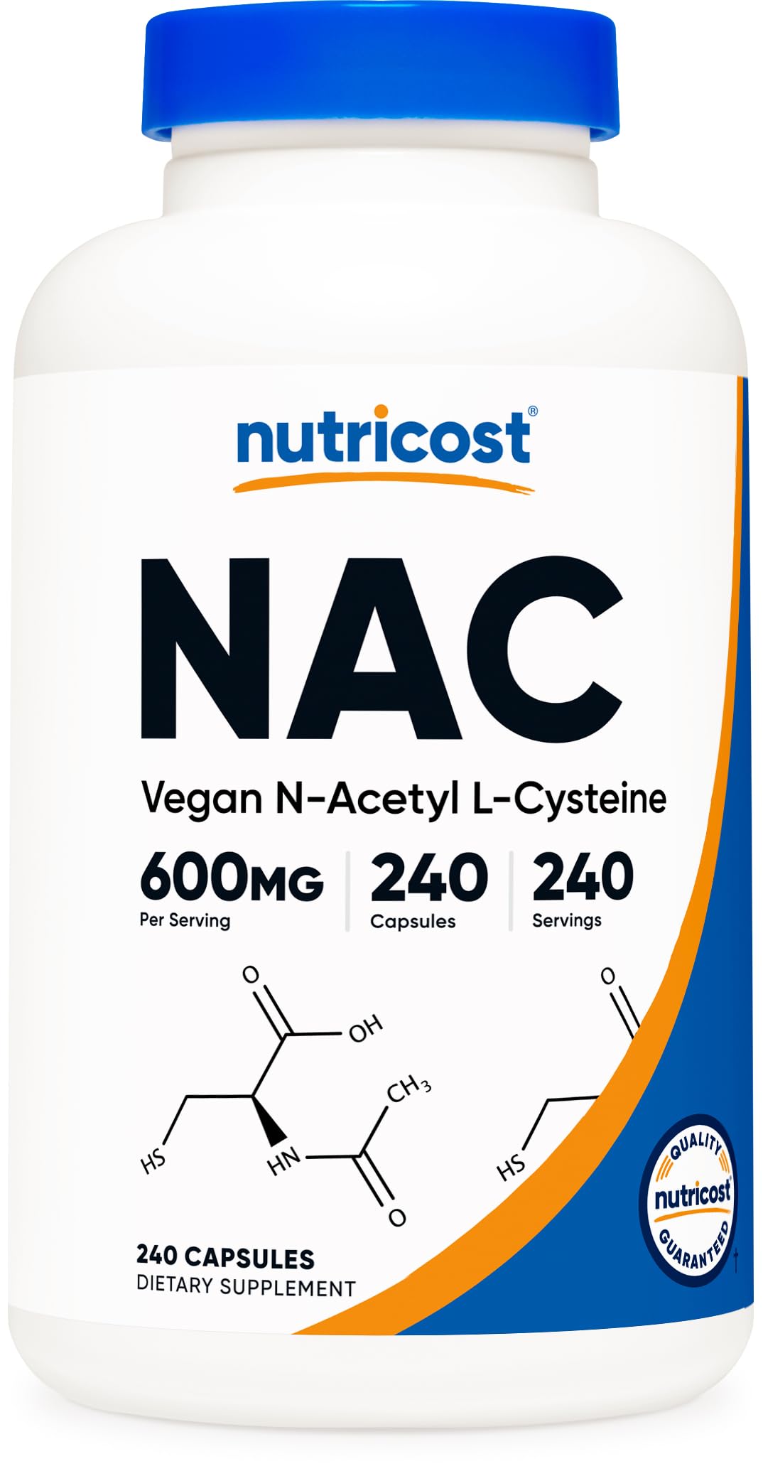 Nutricost NAC cápsulas veganas de 600 mg para uso diario
