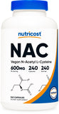 Nutricost NAC cápsulas veganas de 600 mg para uso diario