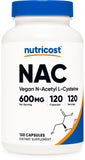 Nutricost NAC 600 mg, cápsulas vegetarianas para uso diario.