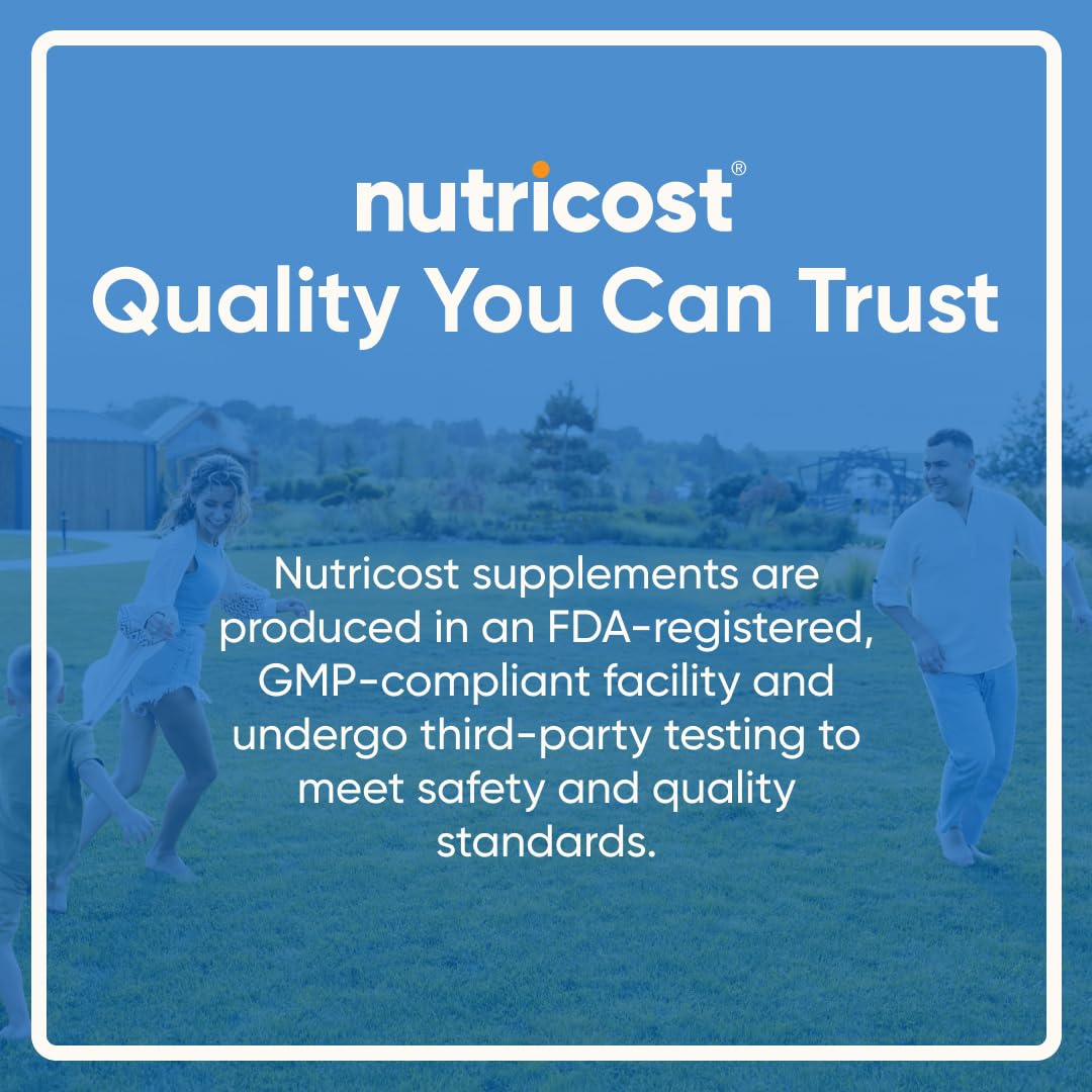 Cápsulas vegetales de Nutricost NAC, fáciles de tragar.