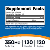Nutricost N-acetil L-tirosina cápsulas en dosis para energía sostenida