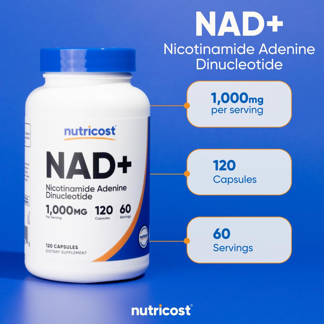 Certificación NSF y GMP en Nutricost NAD+ 1000 mg, garantía de cumplimiento.
