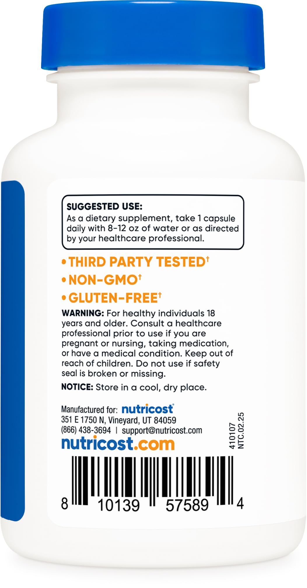 Fábrica con certificaciones NSF y GMP, fabricación segura de NADH Nutricost